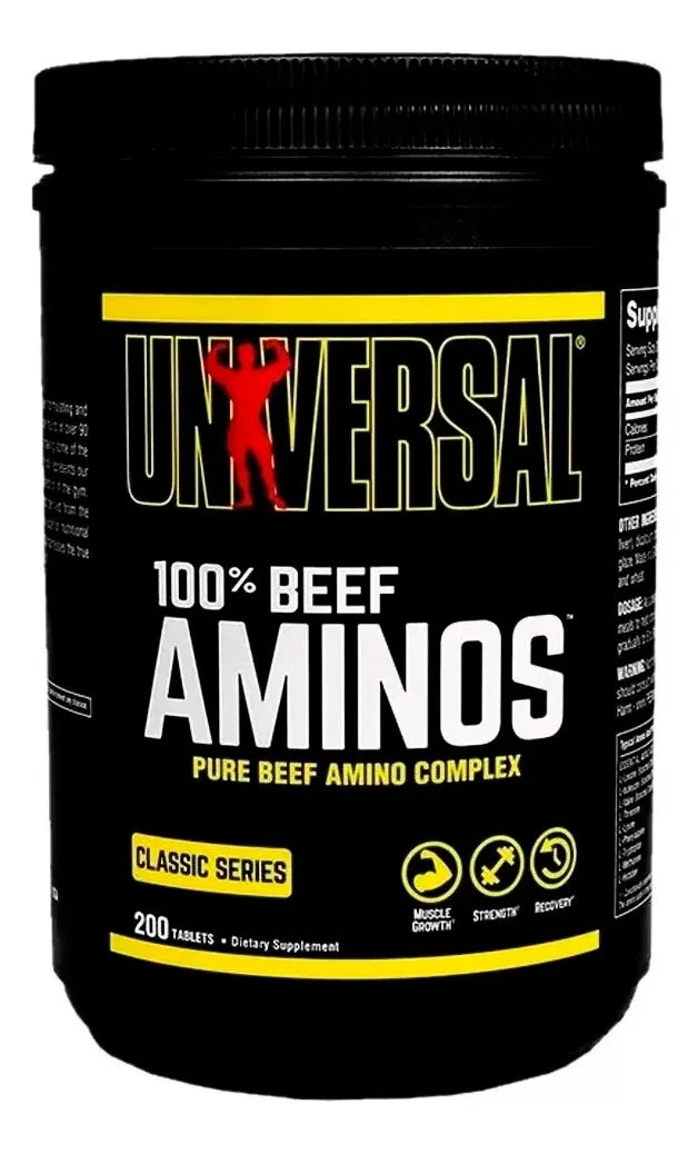 Amino Beef 200 Tabs Universal Aminoácido Derivado De Carne