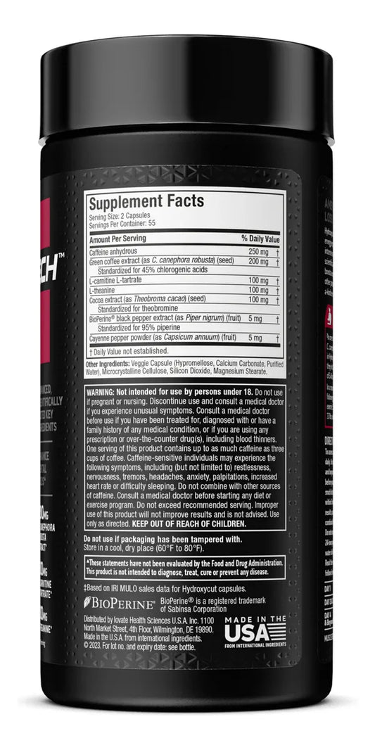 Muscletech Hydroxycut Hardcore Elite X 110 Caps Quemador Usa