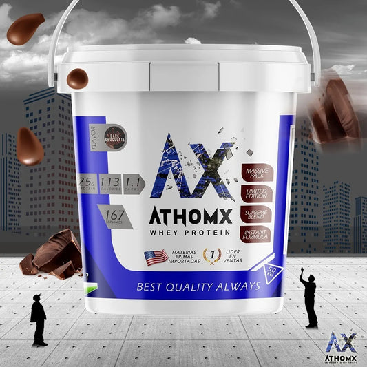 Whey Protein Sabores 5kg Balde Athomx Calidad Suero De Leche