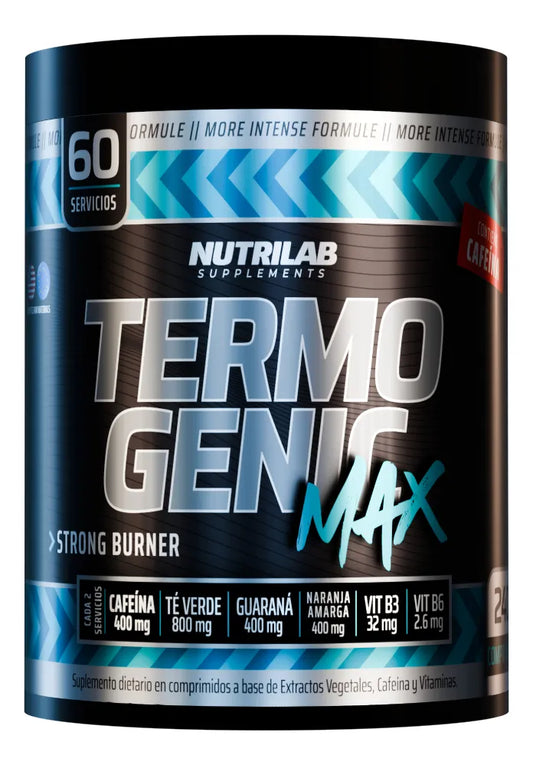 Termogenic Max Nutrilab. 240 Comp. Quemador De Grasa. Sabor Neutro