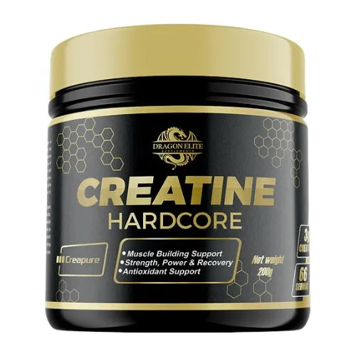 Creatina Hardcore Pura 200 Gr Importada Dragon Elite