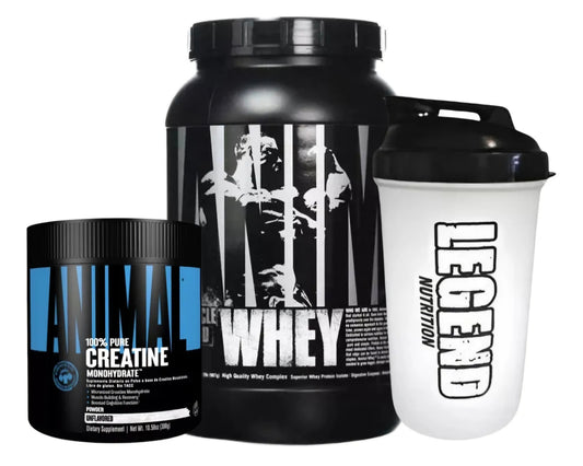 Combo creatina animal mas proteina animal mas shaker
