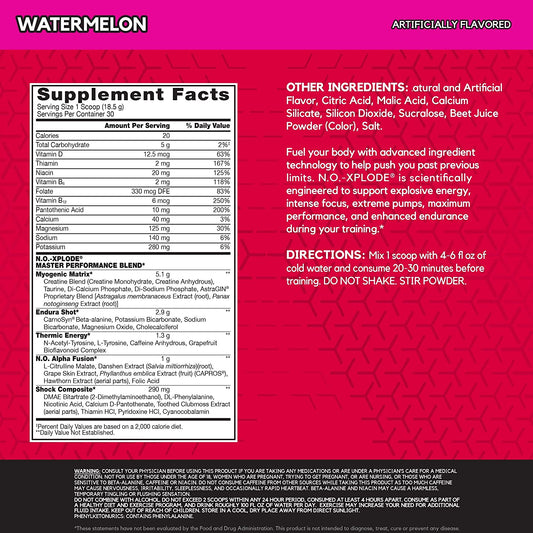 NO-Xplode®, Preentrenamiento legendario, Uva, 555 g